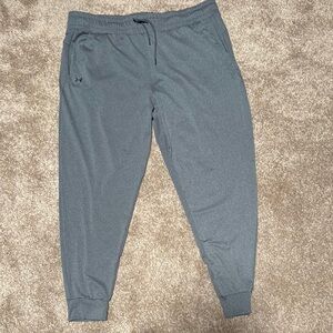 Under Armour Gray Track Pants with Elastic Cuffs